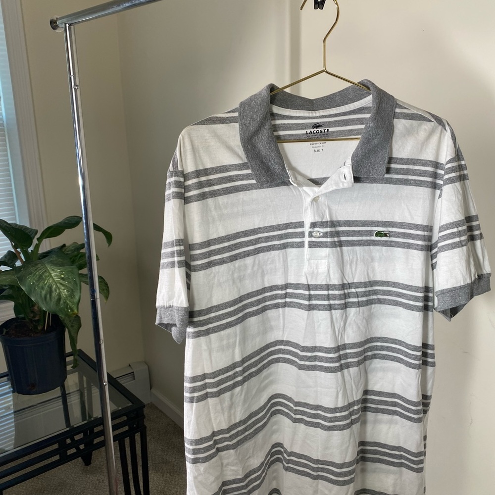 Men’s Gray Lacoste Polo Shirt